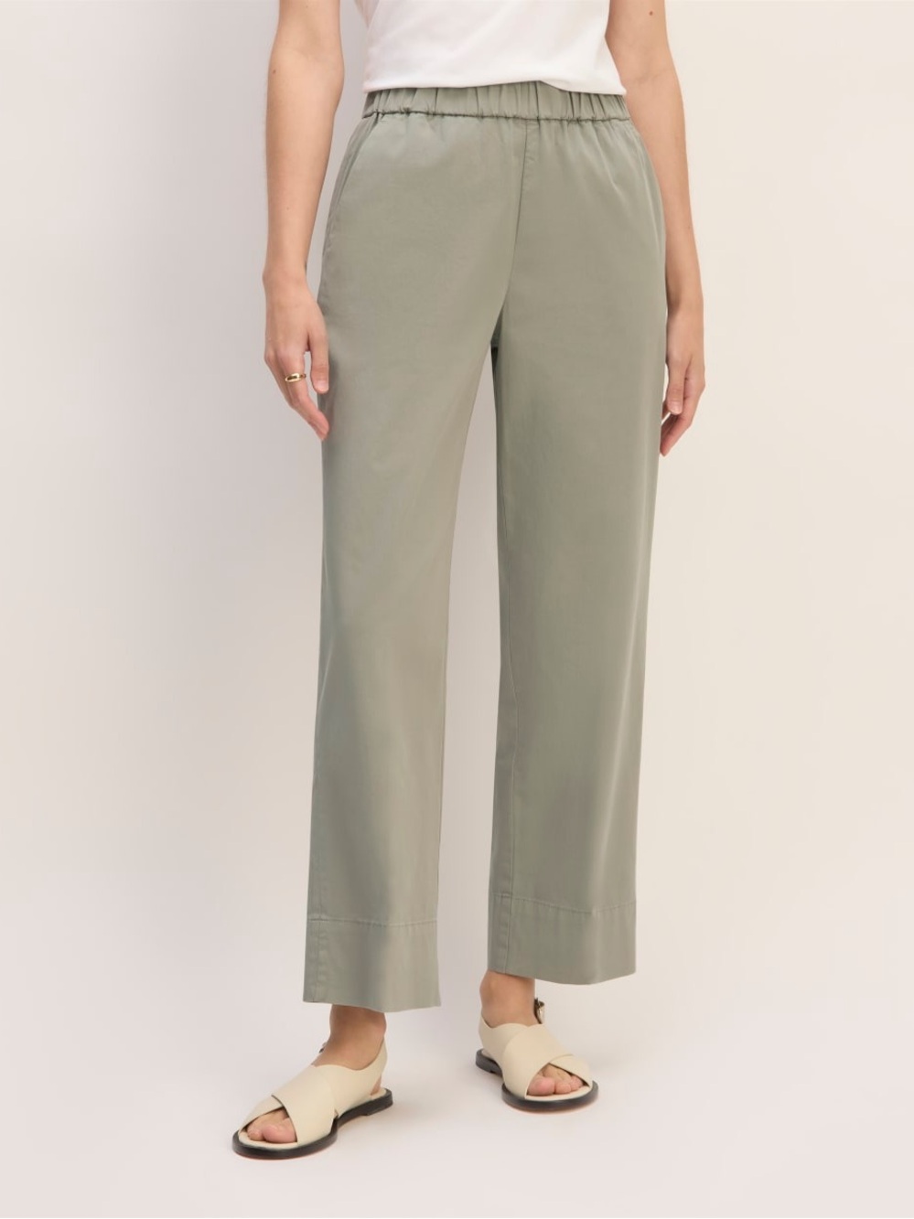 Everlane The Easy Pant Size 8 Sage Green Organic Cotton